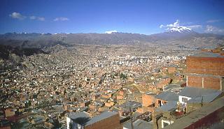 Widok ogólny La Paz - stolicy Boliwii