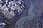 Fragment parku Torres del Paine z lotu ptaka (58 KB)