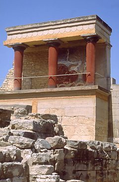 Fragment pałacu w Knossos