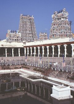 Fragment świątyni Shree Meenakshi w Madurai
