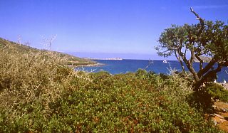 Wysepka Kolokita u wybrzeży Krety