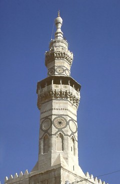 Minaret meczetu Omajadów w Damaszku